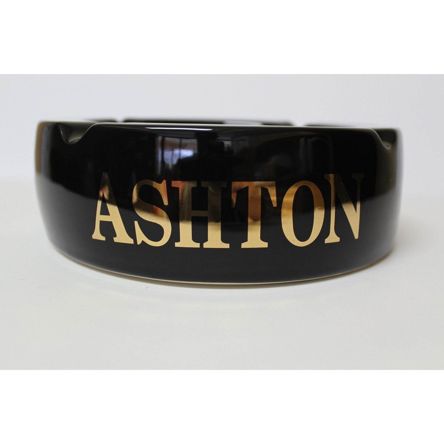 Ashton Black Small  Ceramic Ashtray