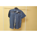 Men's Victorious Los Angeles Blue Short Sleeve Button Up Shirt Size Medium