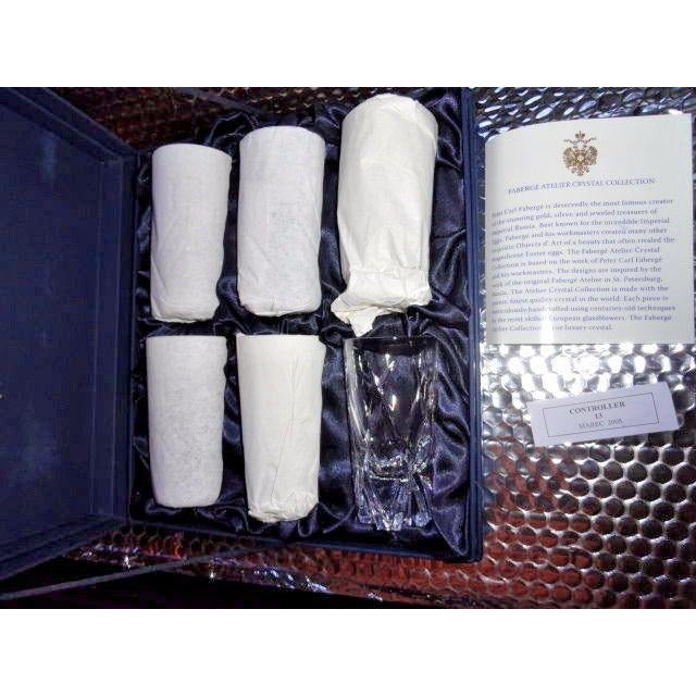 Faberge  Vodka Shot Crystal Glasses  Set of 6