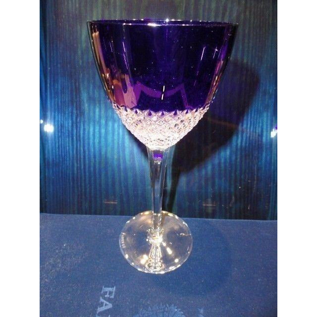 Faberge Crystal Purple Goblet Glass without Faberge Box