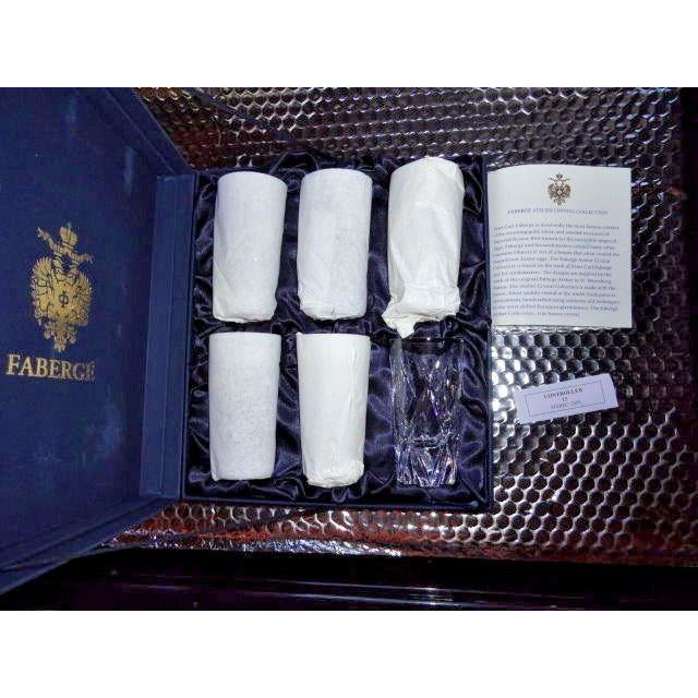 Faberge  Vodka Shot Crystal Glasses  Set of 6