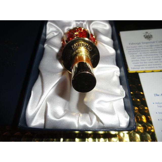 Faberge  Red & Gold  Enamel  Bottle Stopper