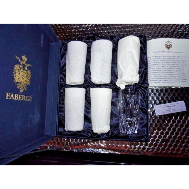 Faberge  Vodka Shot Crystal Glasses  Set of 6
