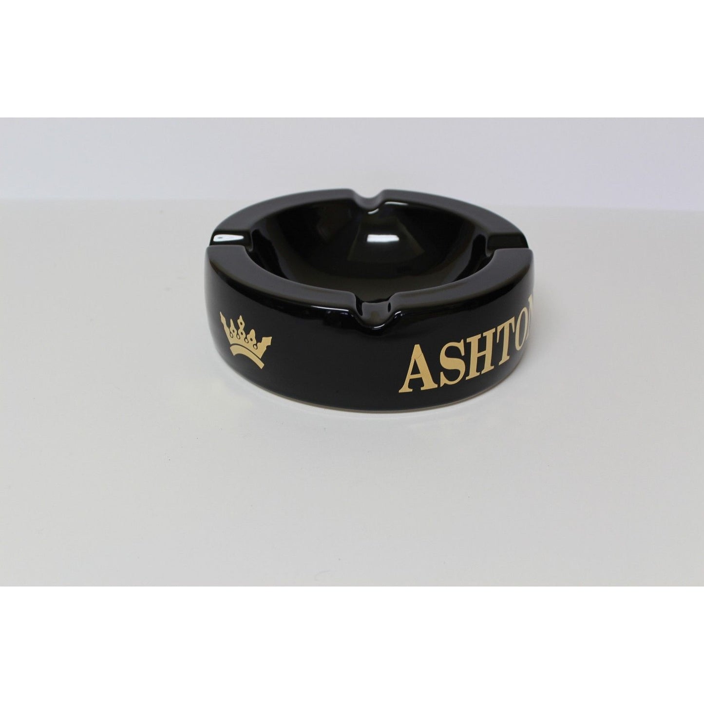 Ashton Black Small  Ceramic Ashtray