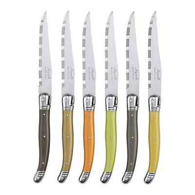Laguiole Natura 6 Steak Knife Set & Wood Tray
