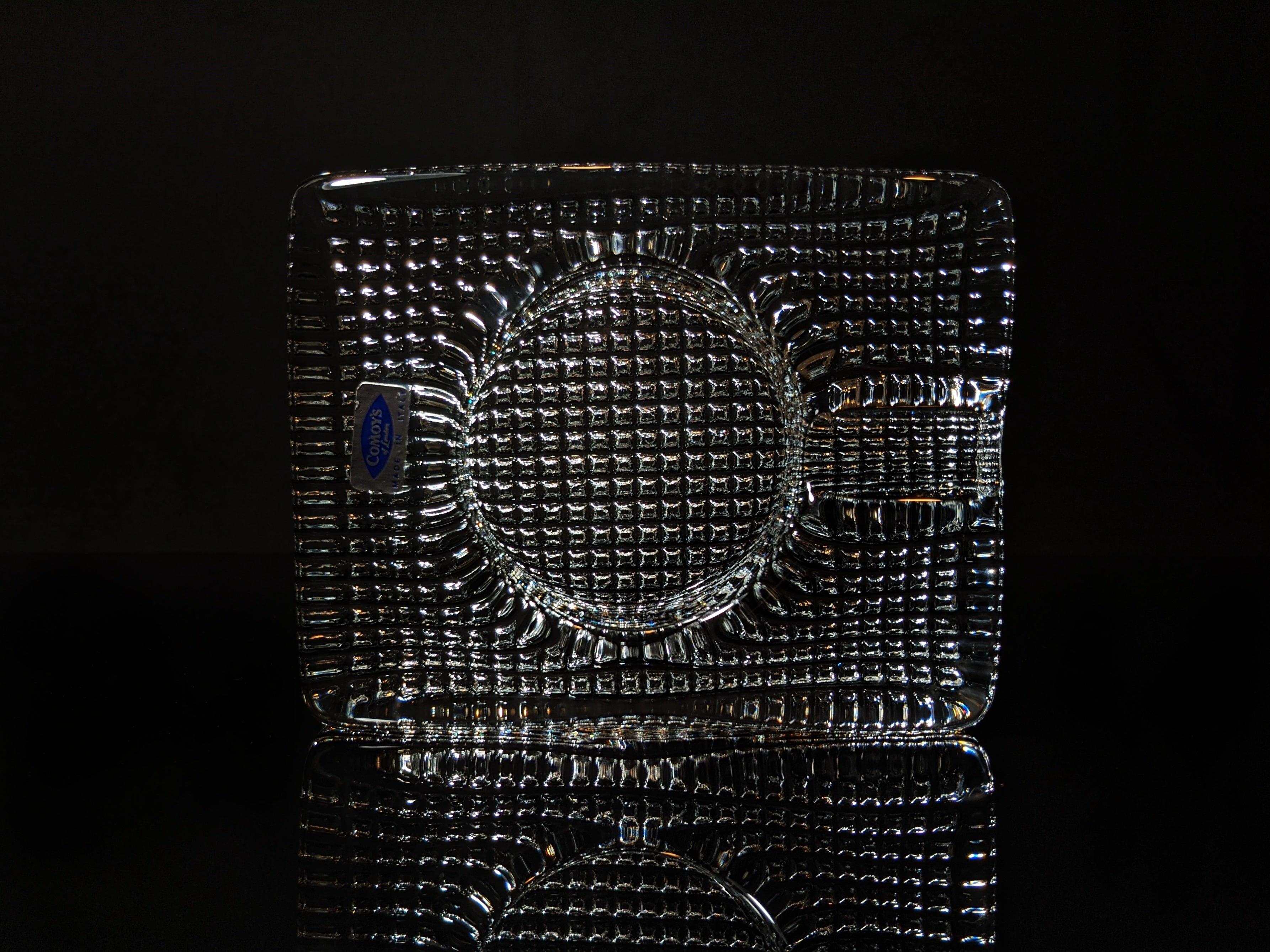 Comoy's of London Glass Cigar Ashtray made in Italy