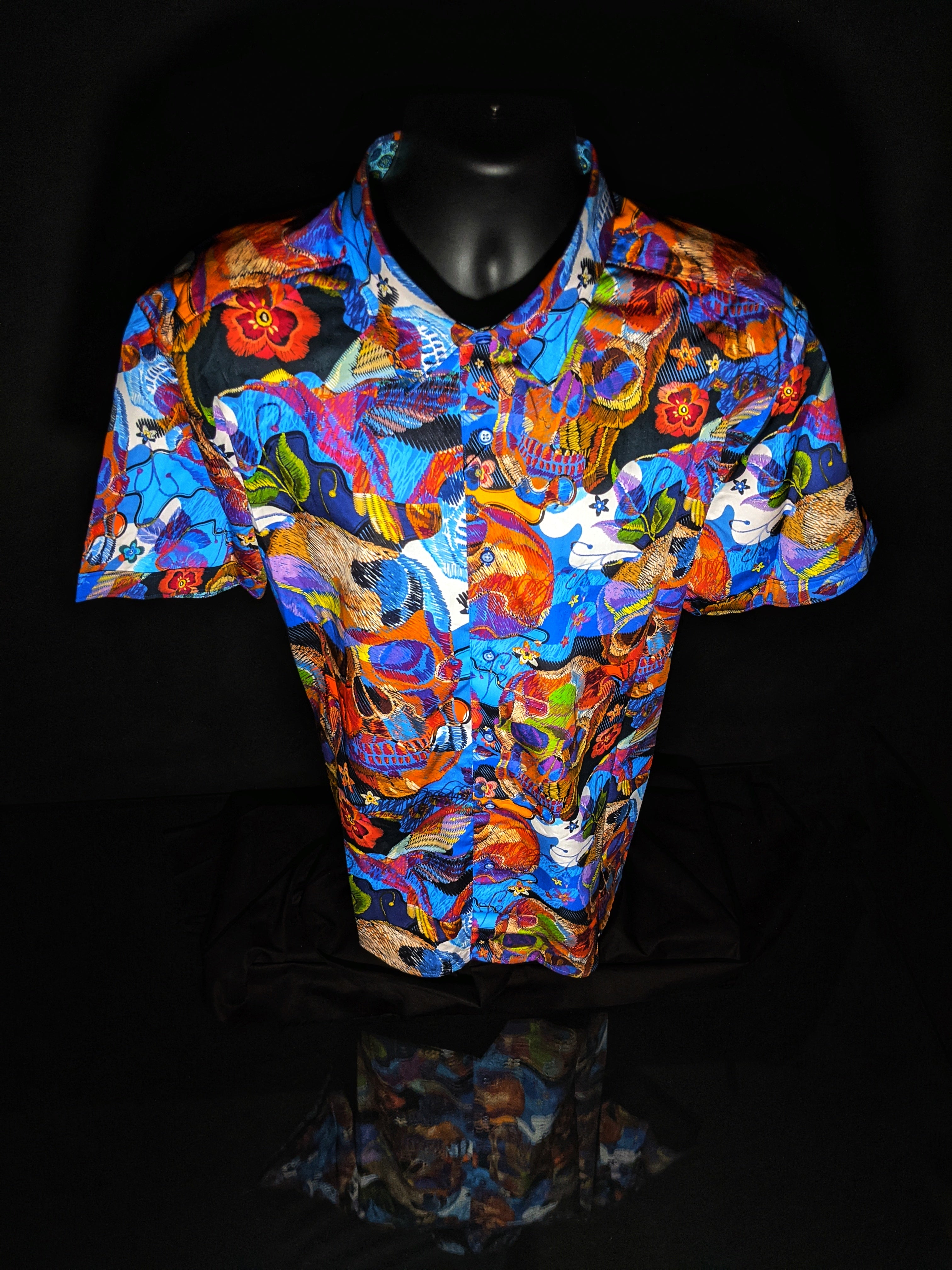 Robert Graham - Colorful Short Sleeve - Men's  3XL Button Down Classic Fit