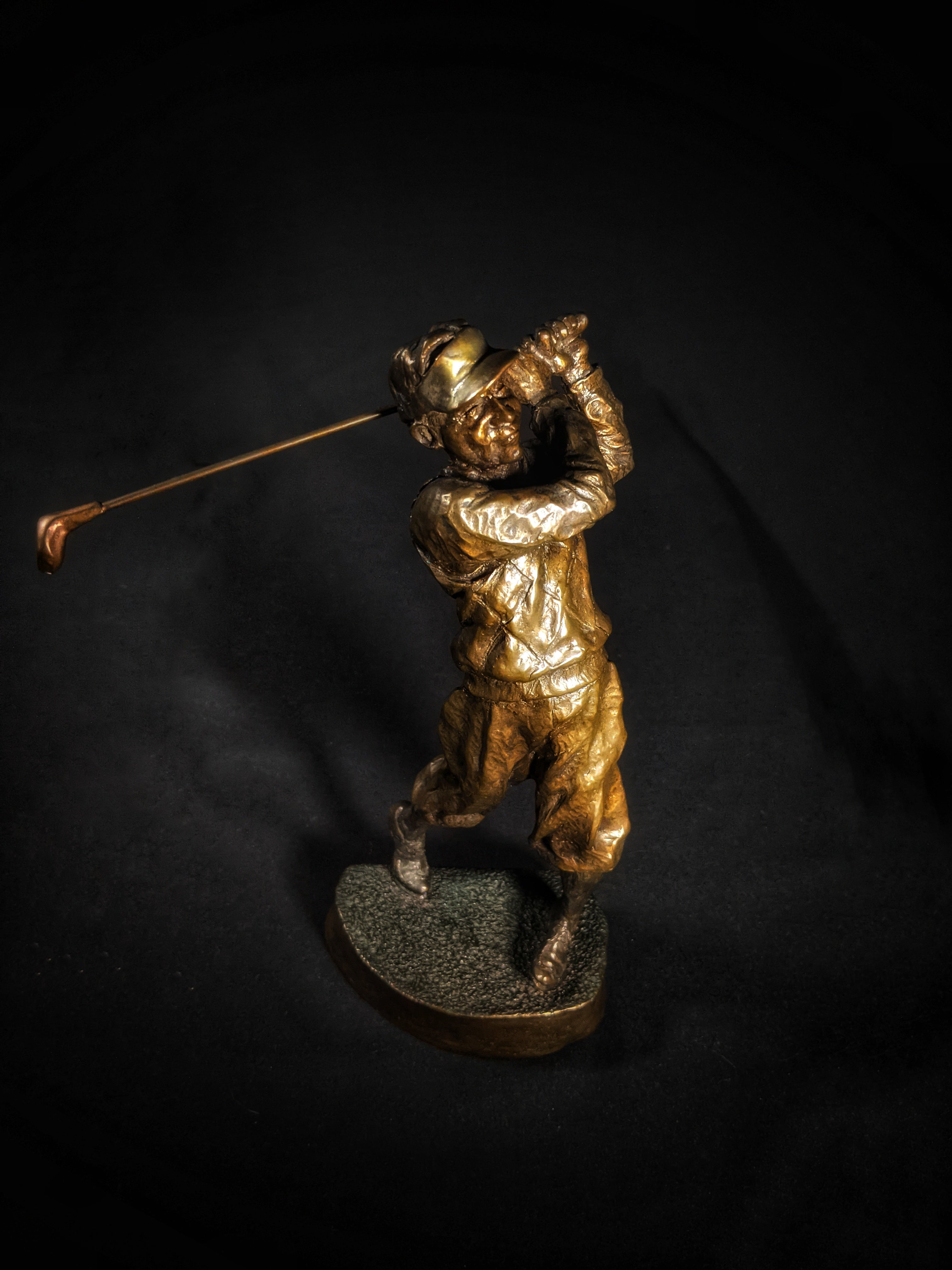 Mark Hopkins Golf Series "Fairway" Bronze Sculpture — Made in USA