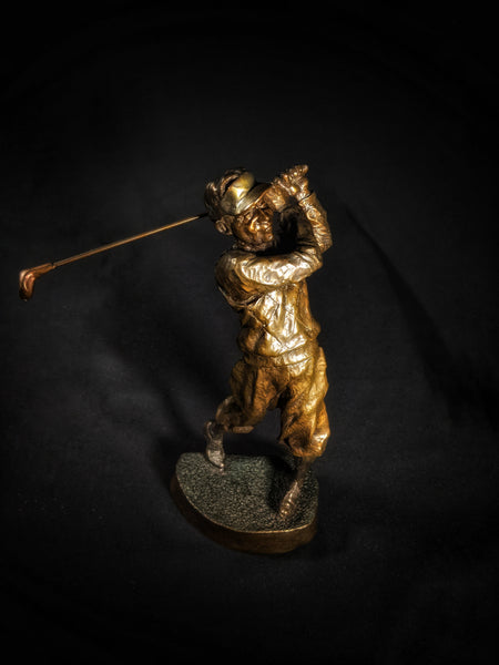 Mark Hopkins Bronze Golf Series Sculpture called " Fairway " Made in USA