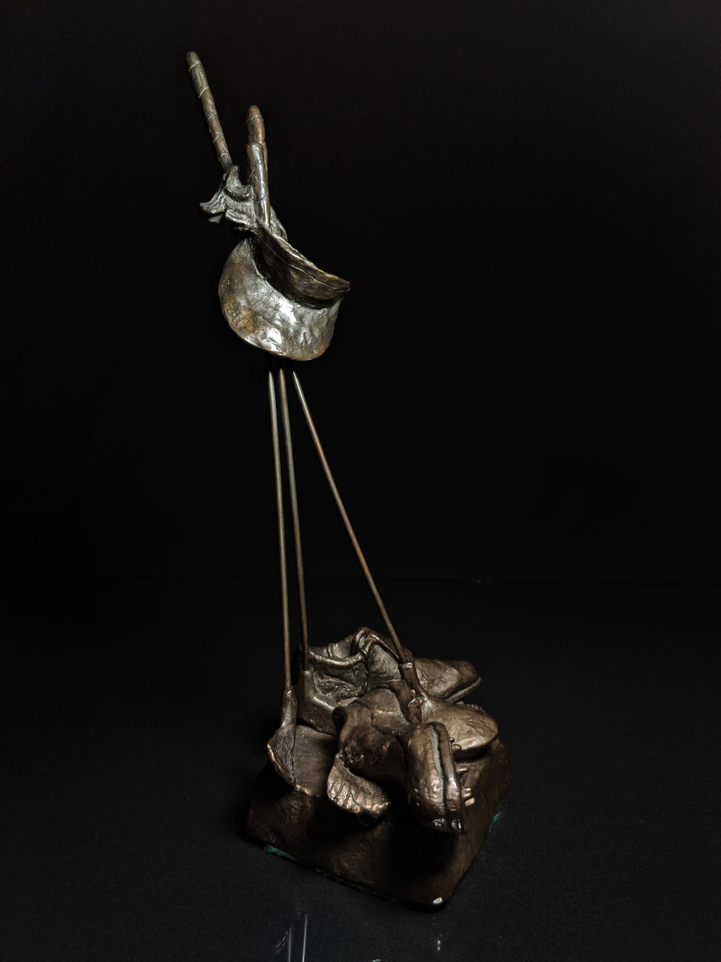 Mark Hopkins Golf Series "Clubs" Bronze Sculpture — Made in USA