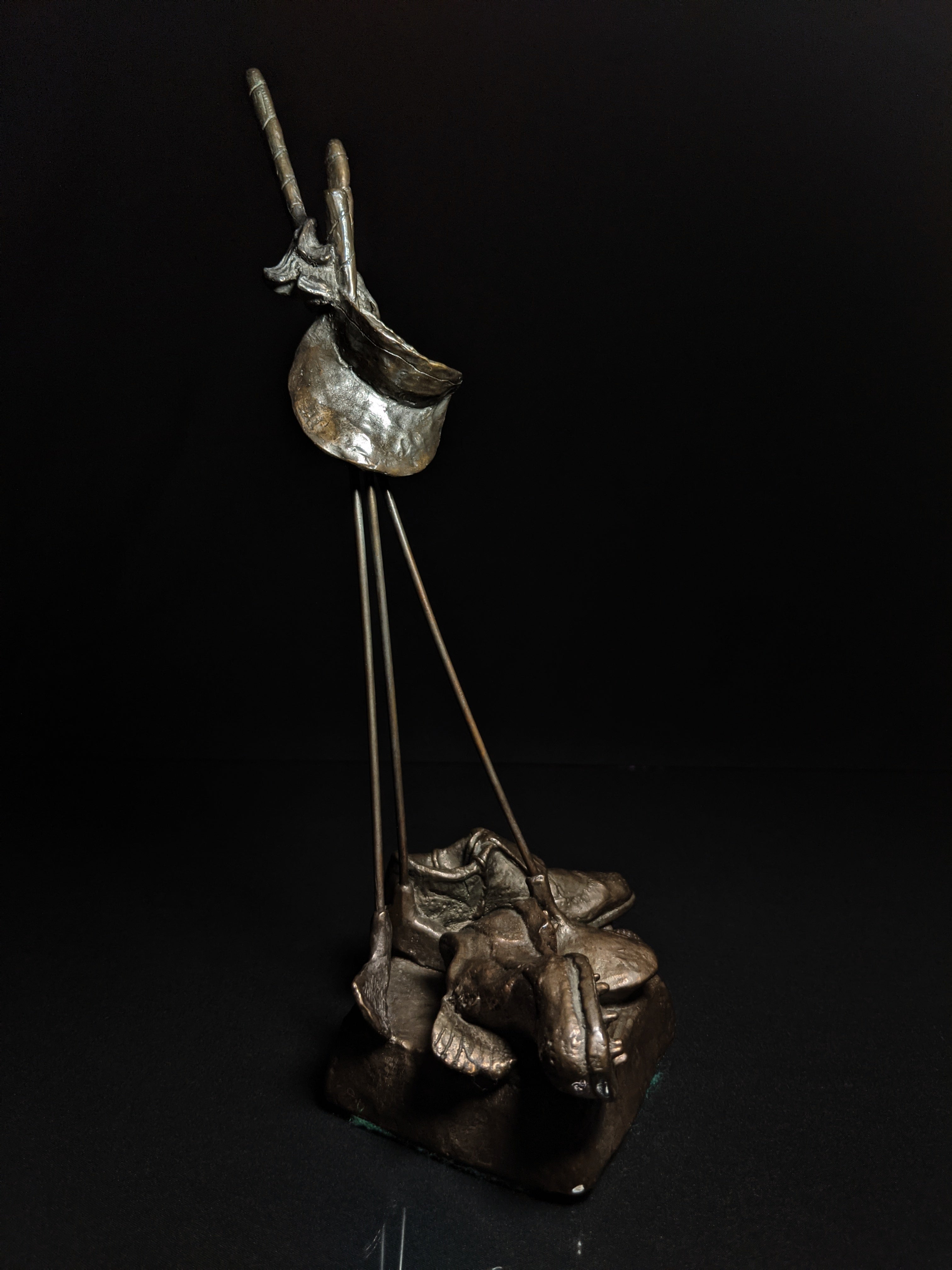 Mark Hopkins Golf Series "Clubs" Bronze Sculpture — Made in USA