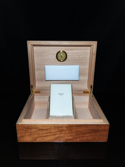 Elie Bleu Walnut Wood Humidor 75 count NIB Made in France