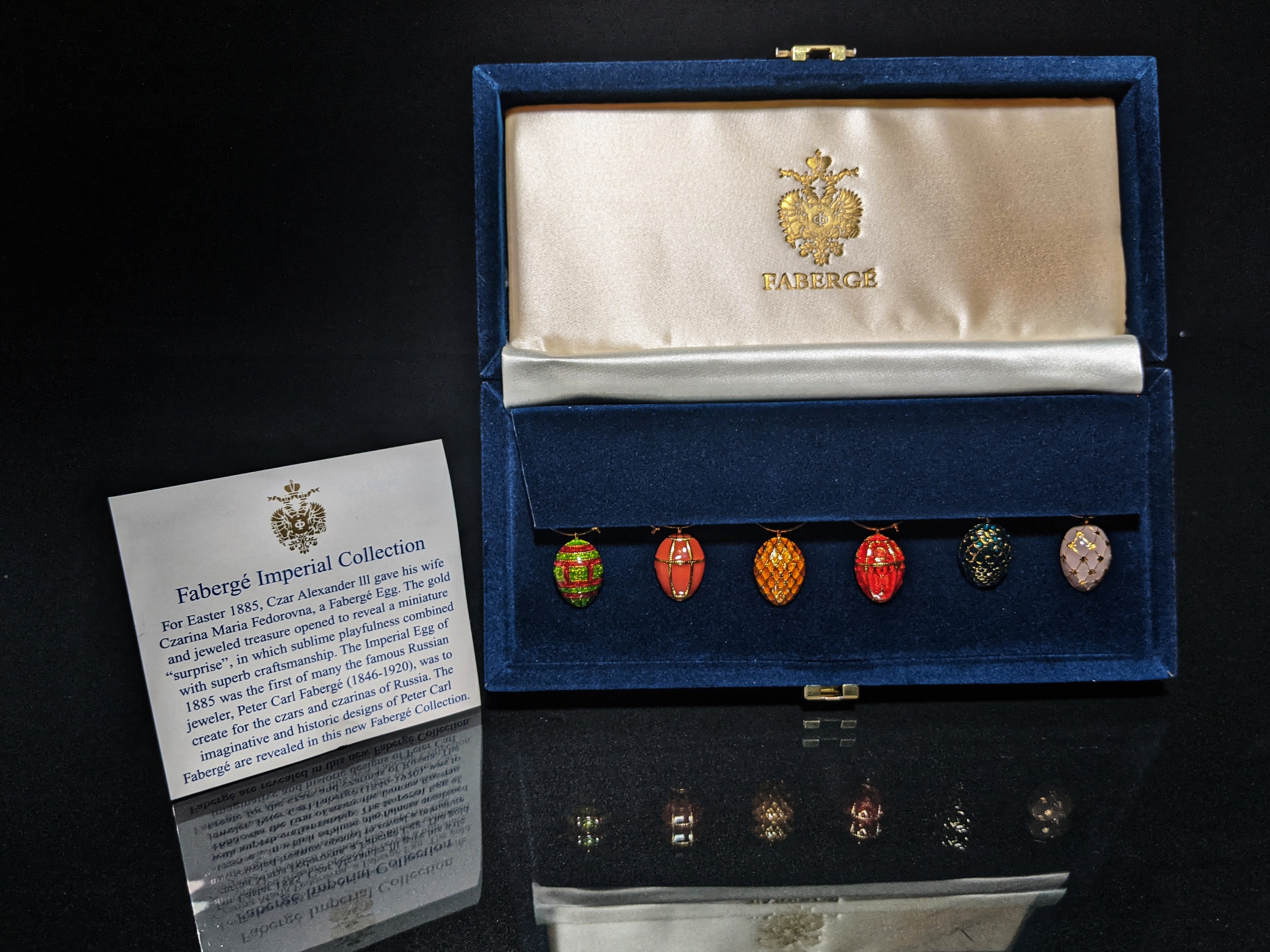Faberge Wine Glass Charm Set of 6
