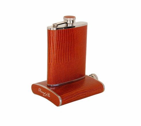 Brizard and Co. The 8 oz Flask - Lizard Pattern Havana