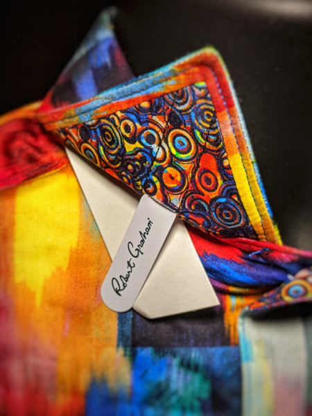 Robert Graham  Prism Effect Classic Fit Short Sleeve Shirt Size Medium