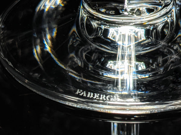 Faberge Clear Crystal Martini Glasses