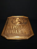 Napoleon Cigar Co. Solid Bronze Sign — 15.75" H × 12.75" W
