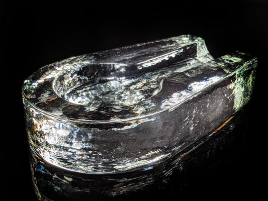 Heavy Pilgrim Glass Cigar Ashtray