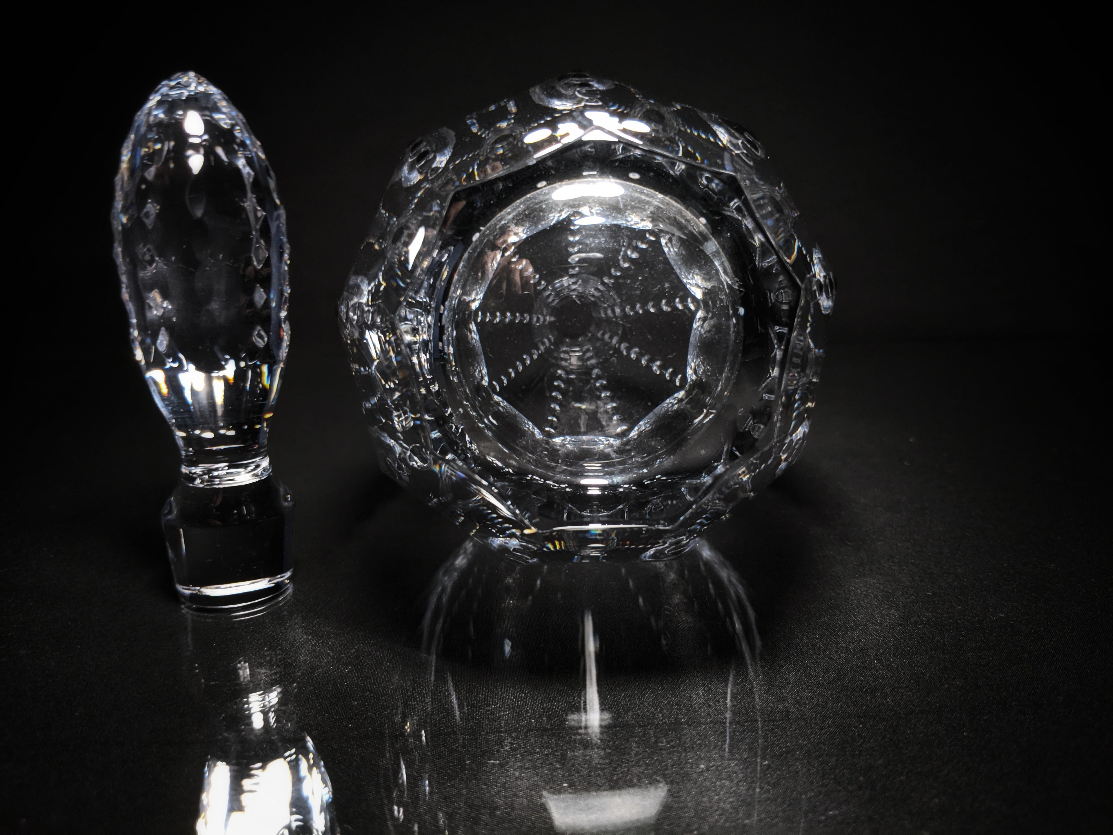 Faberge Bristol Clear Crystal Decanter NIB