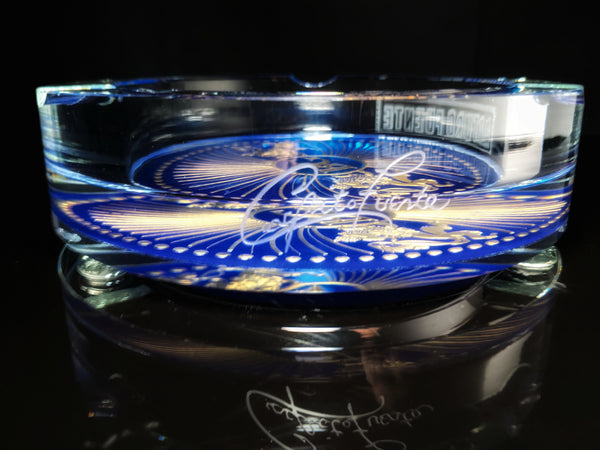 Arturo Fuente custom heavy clear glass ashtray. NIB 7 7/8" Diameter
