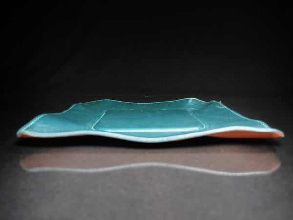 Brizard and Co Augusta Green Leather Valet Tray