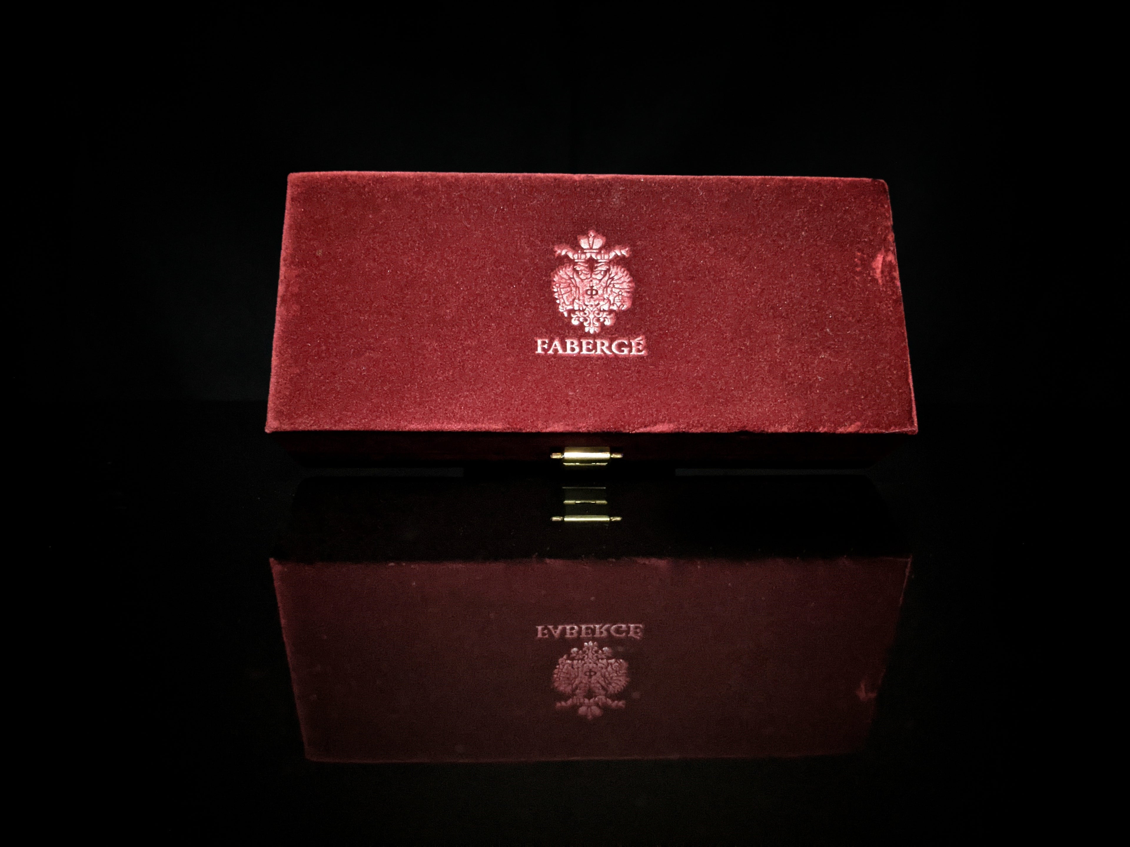 Fabergé Crystal Glass Charms — Set of 6 in Original Velvet Box
