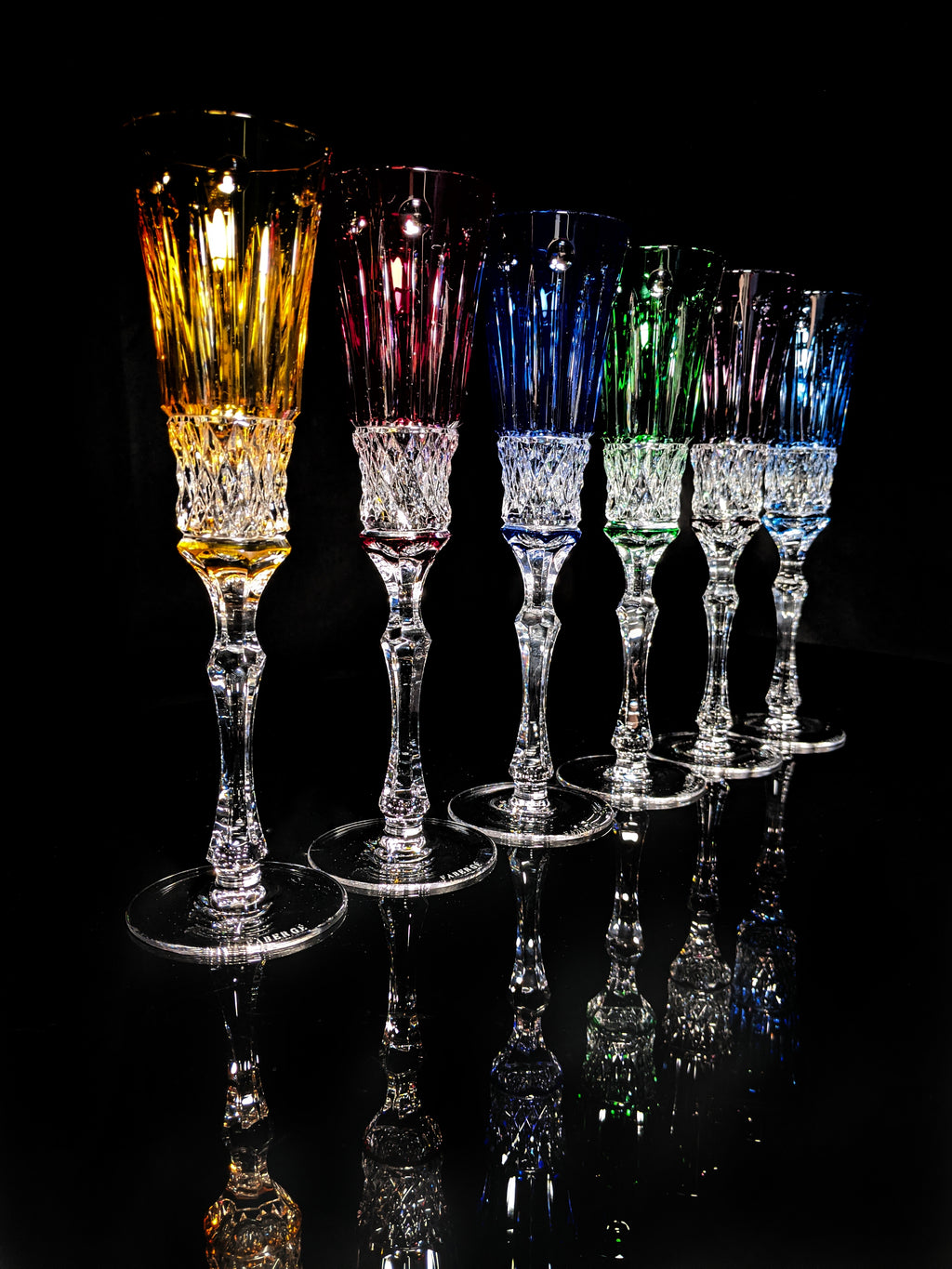 Faberge Xenia Colored Flutes set of 6
