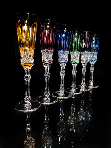 Faberge Xenia Colored Flutes set of 6
