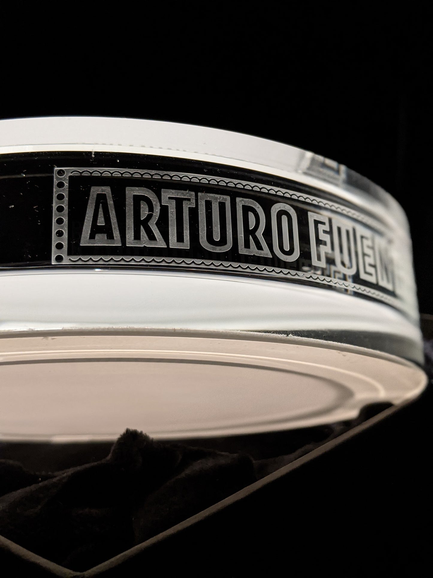 Arturo Fuente custom heavy clear glass ashtray. NIB 7 7/8" Diameter