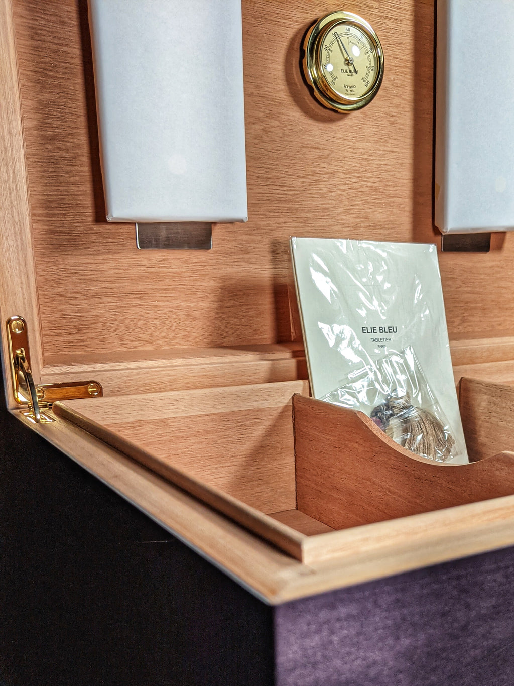 Elie Bleu Zebrawood Humidor 110 count