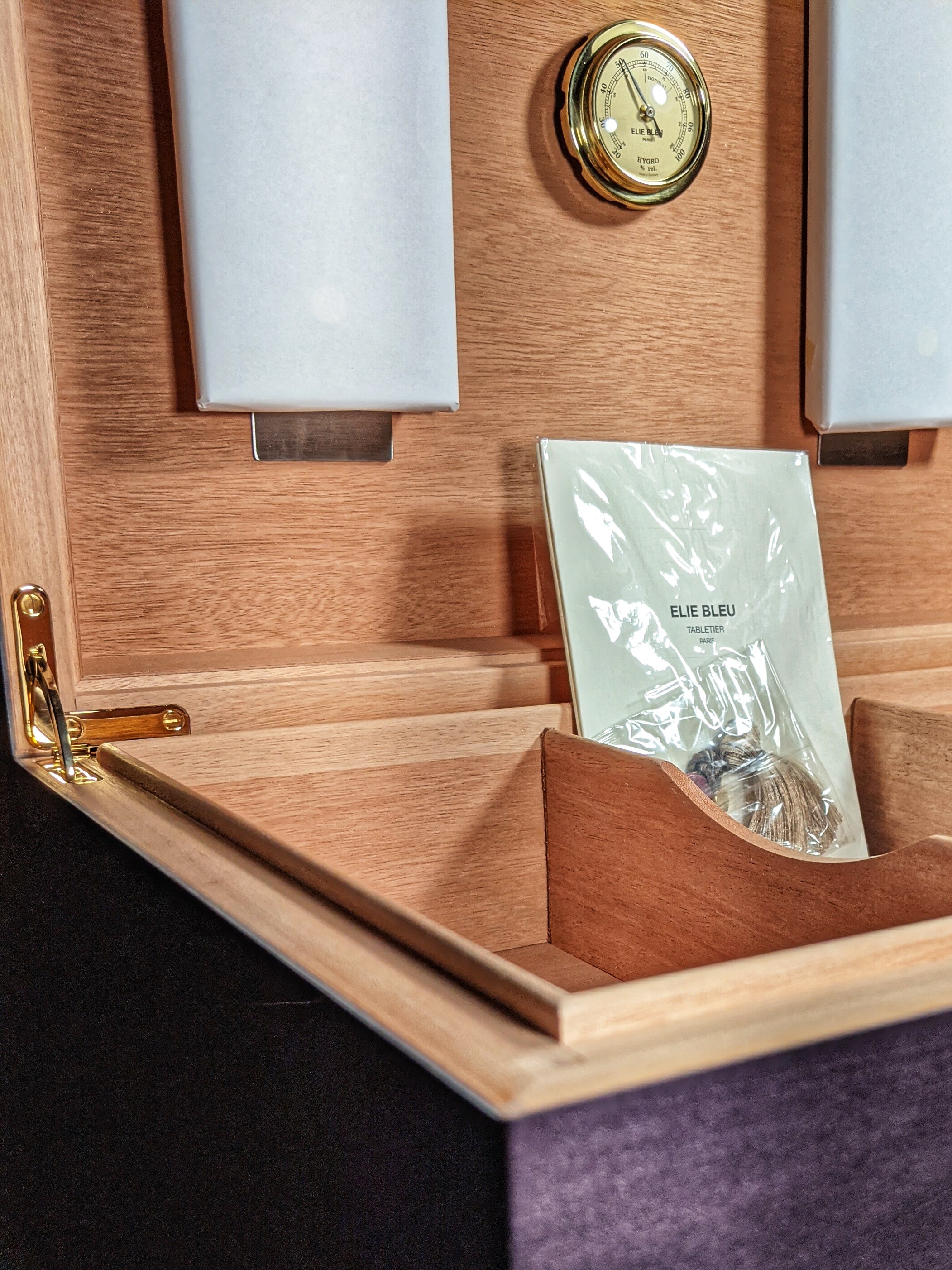Elie Bleu Zebrawood Humidor 110 count