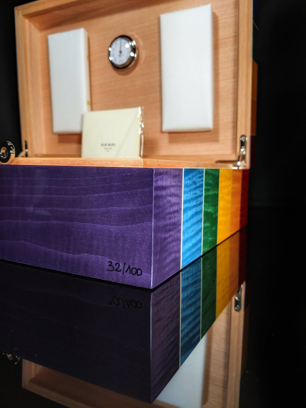 Elie Bleu Rainbow Humidor 110 count  Made in France NIB