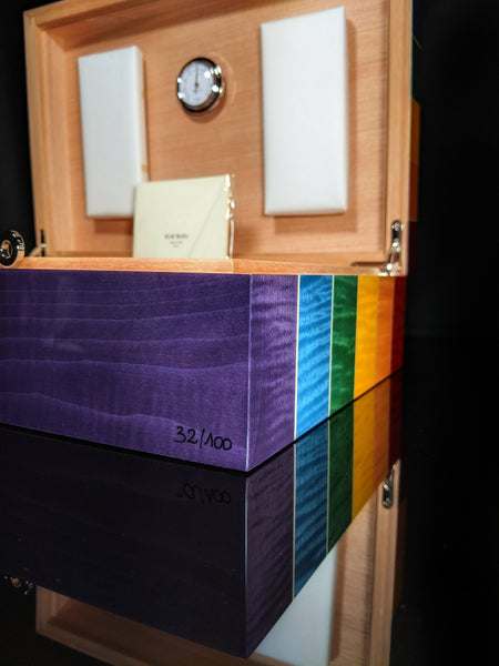 Elie Bleu Rainbow Humidor 110 count  Made in France NIB