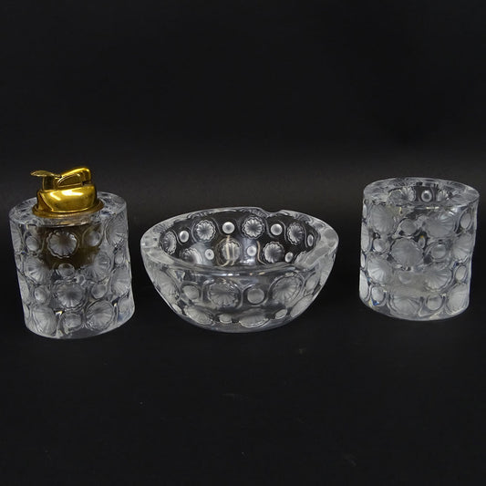 Lalique Crystal Tokyo 3 piece set
