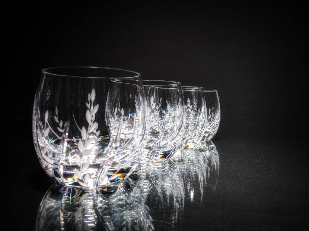 Faberge Clear Crystal Old Fashioned Glasses