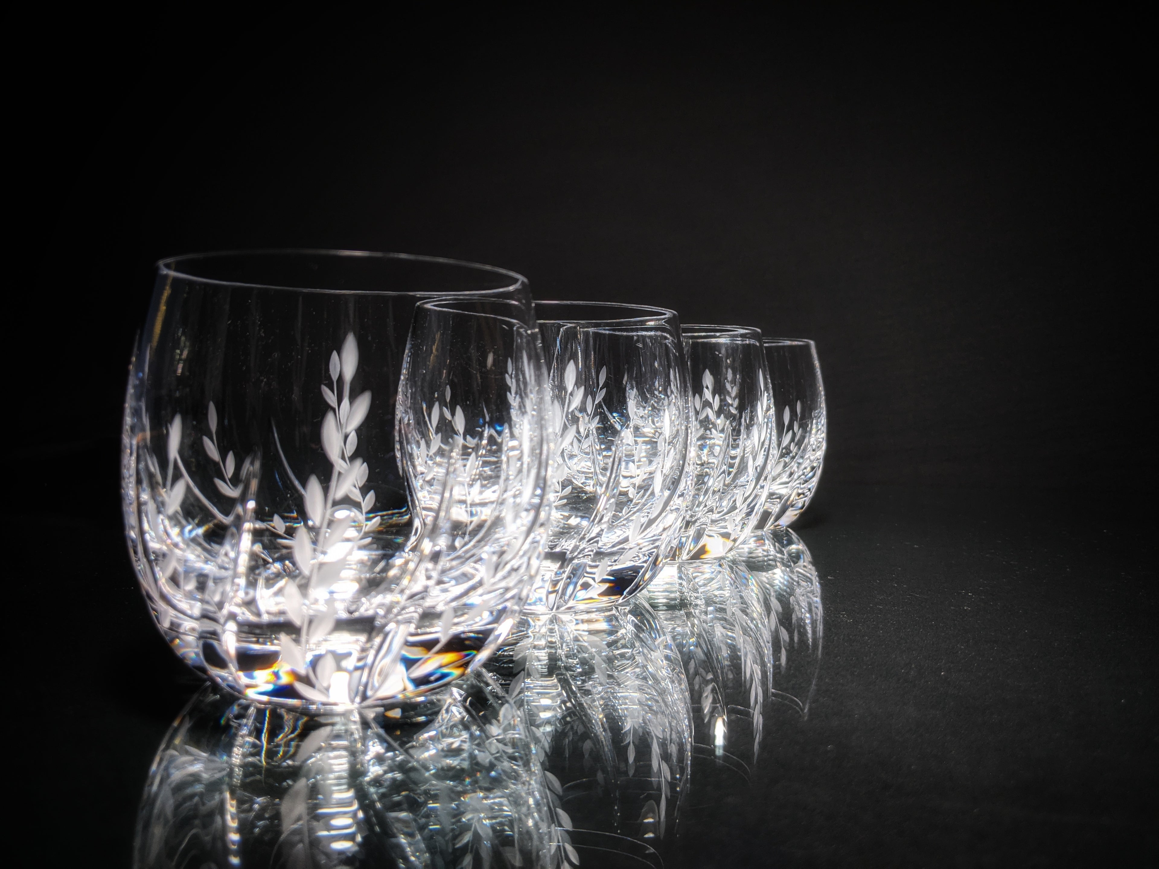 Faberge Clear Crystal Old Fashioned Glasses