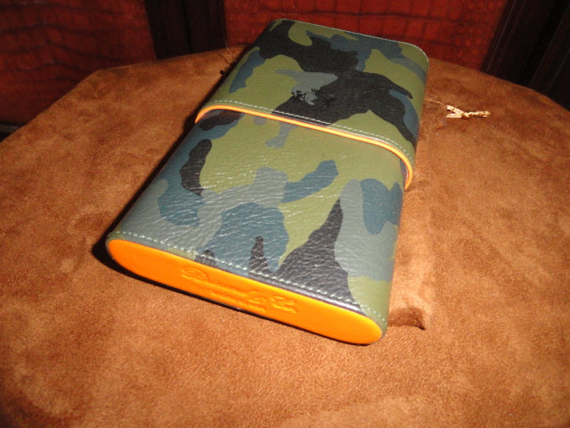 Brizard and Co Golfer's Case  ( Showband 5 ) Camouflage and Orange Leather NIB