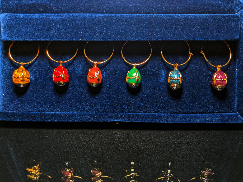 Faberge Wine Glass Charm Set