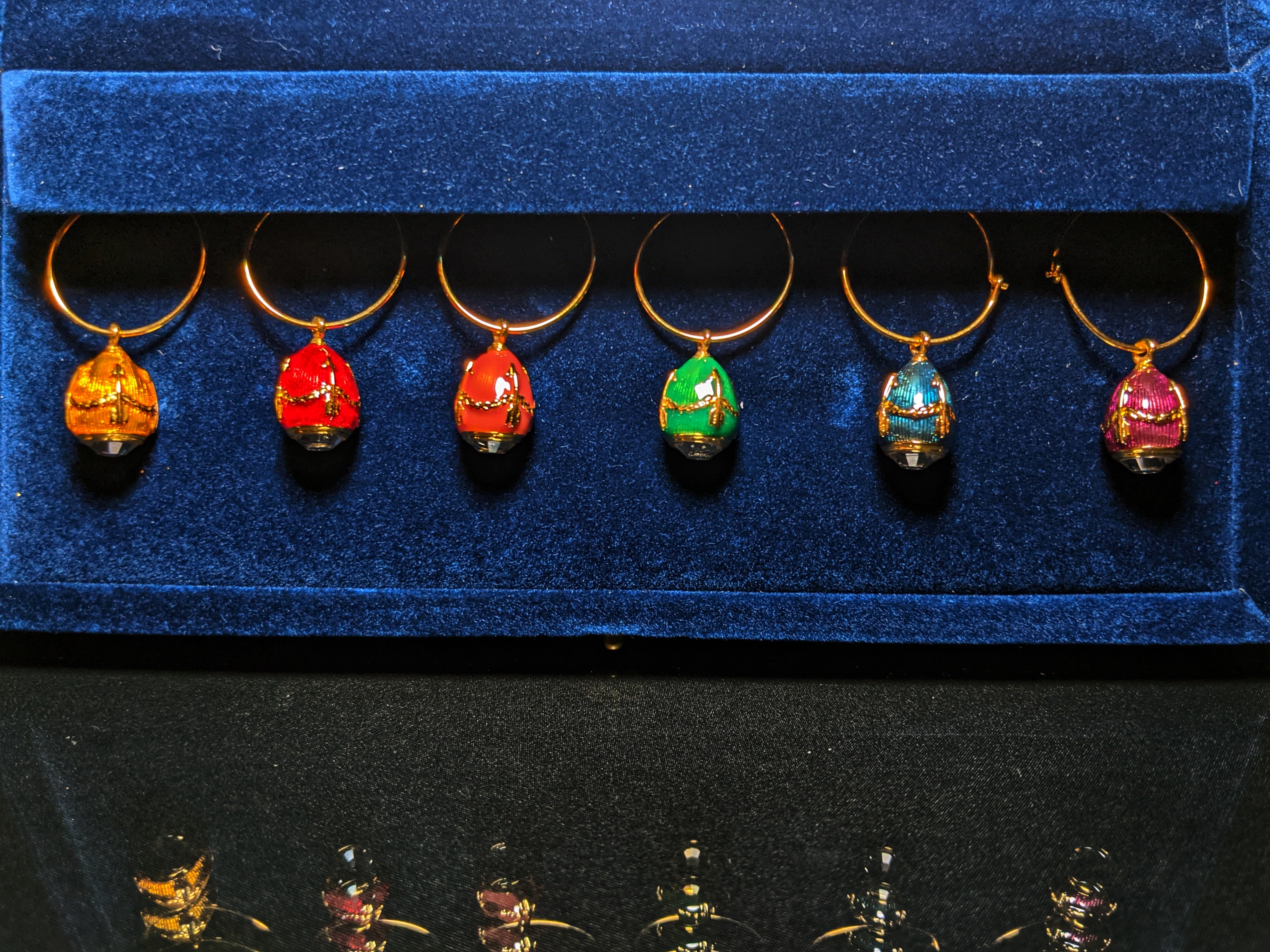 Faberge Wine Glass Charm Set