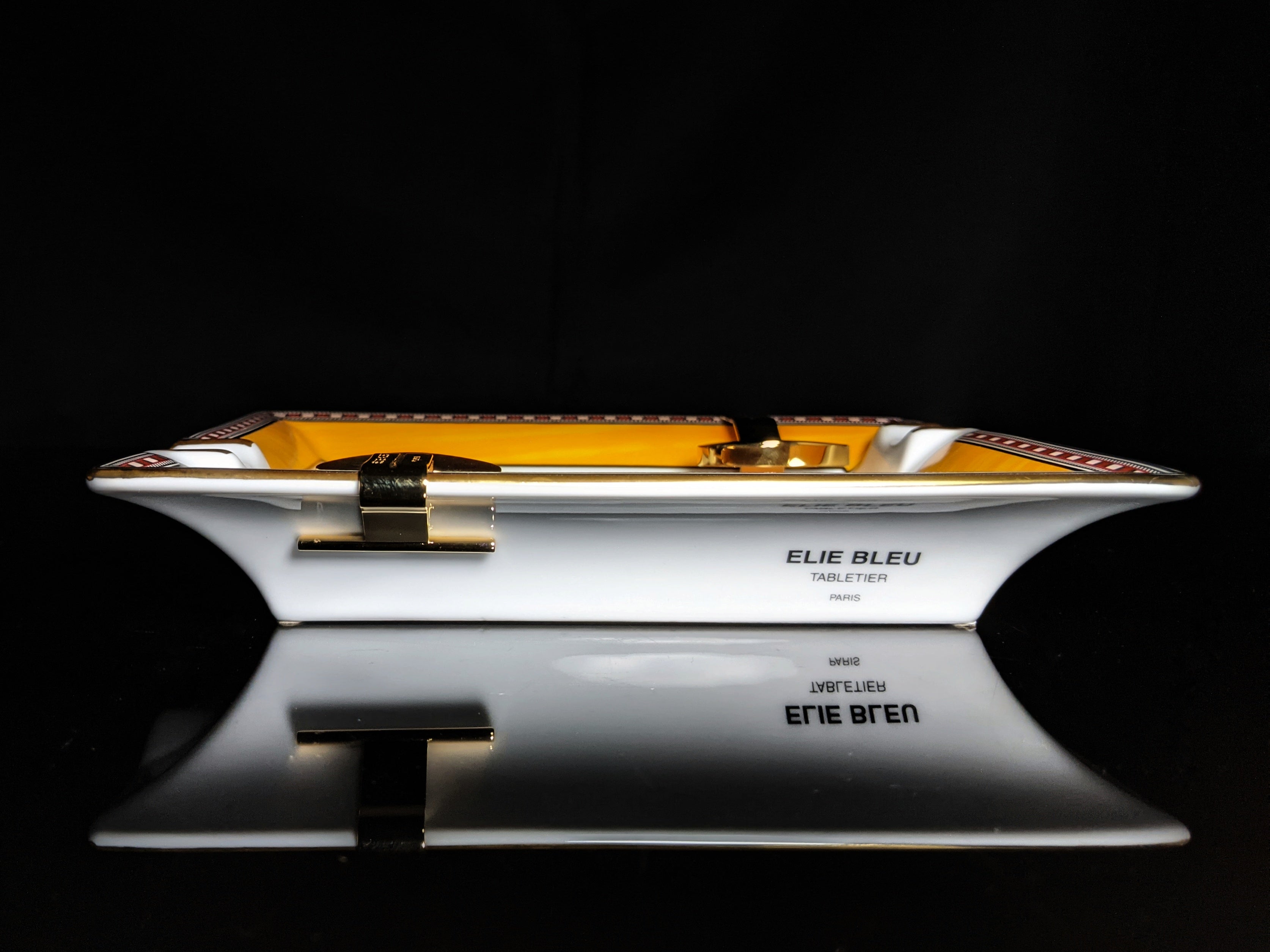 Elie Bleu Alba Porcelain Yellow Gold Ashtray