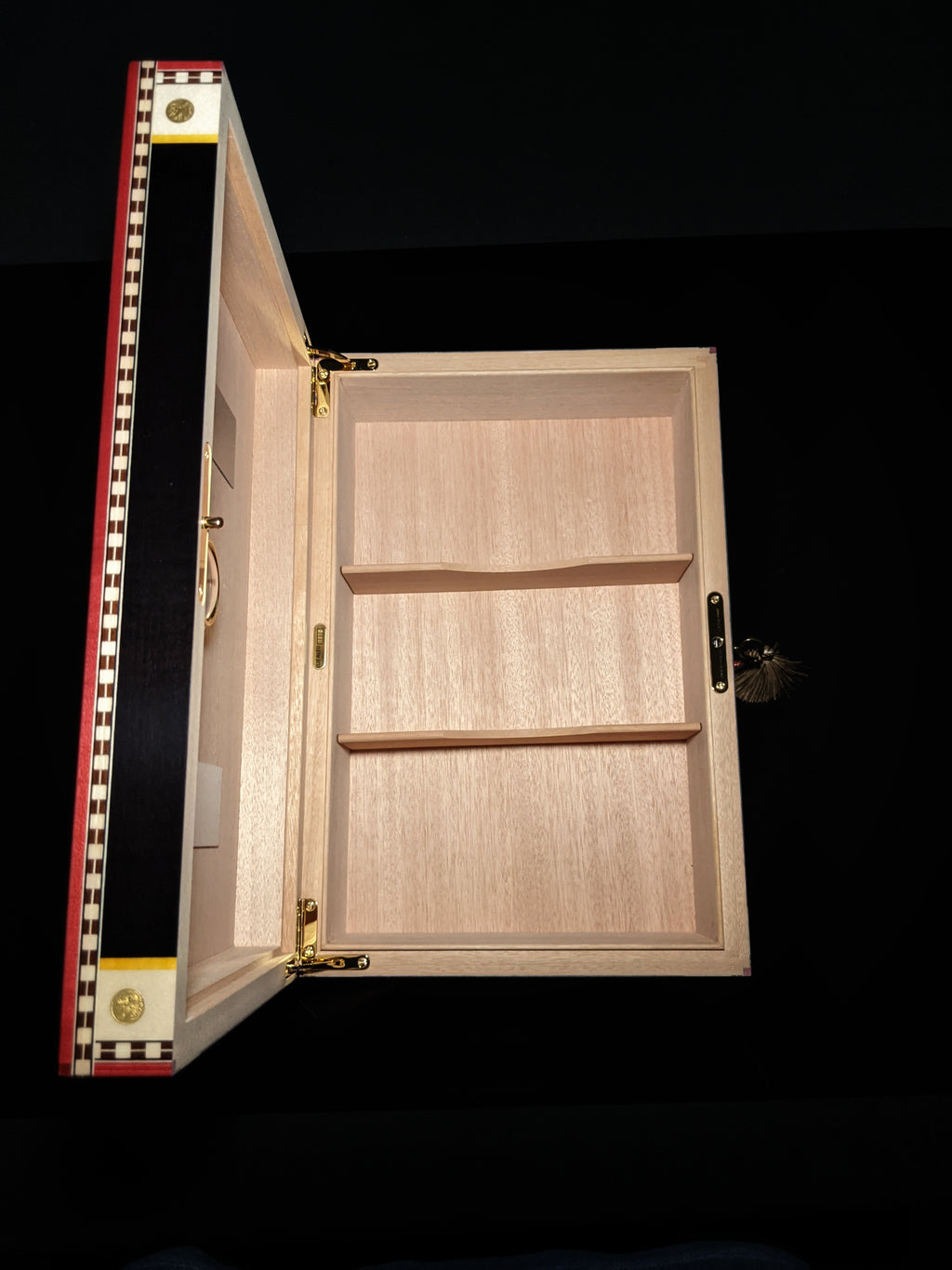 Elie Bleu  Alba Black Sycamore Humidor 110 count NIB Made in France