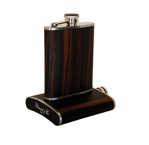 Brizard and Co. The 8 oz Flask - Macassar Ebony