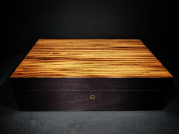 Elie Bleu Zebrawood Humidor 110 count