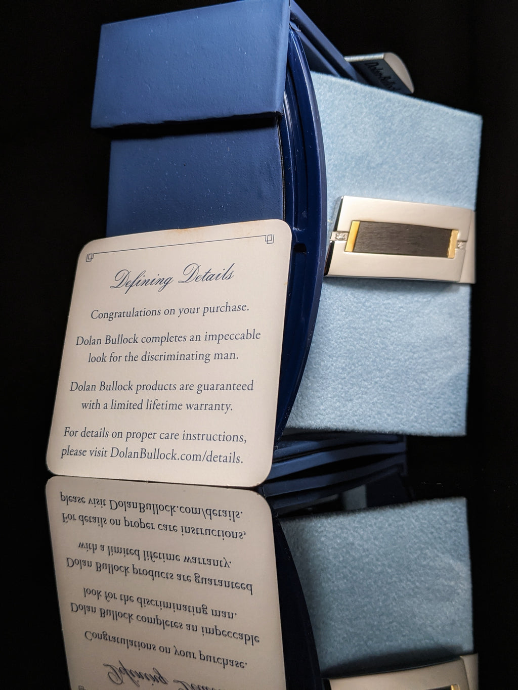 Dolan Bullock Diamond  Stainless Steel Money Clip NIB