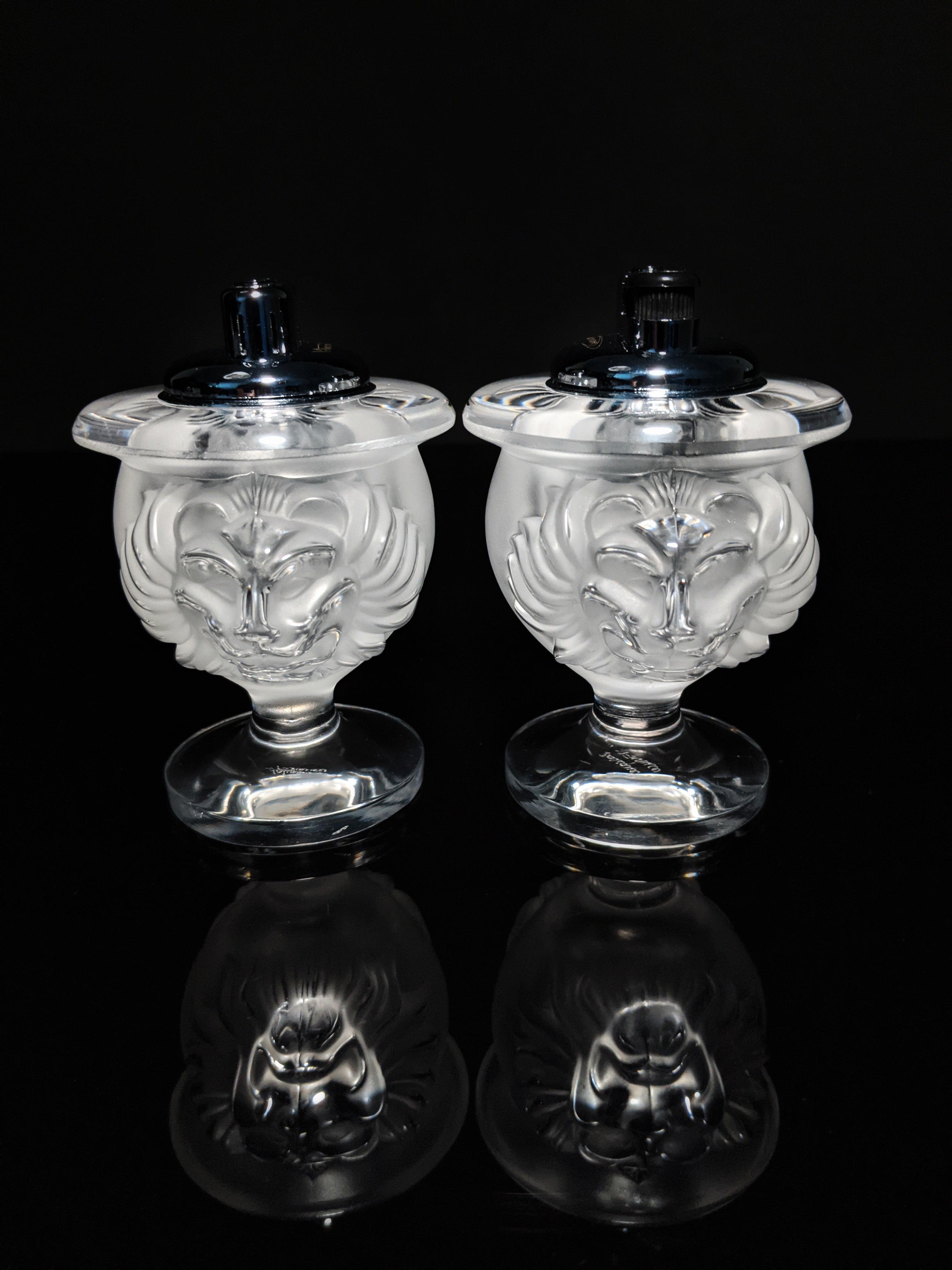 Lalique Tete De Lion Table Lighter ( One Lighter only )