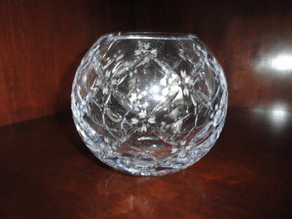 Faberge Pine Cone Crystal Rose Bowl in the original box
