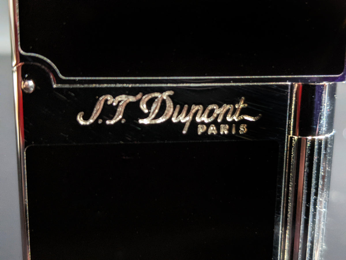 ST Dupont Black Lacquer L2 Lighter Model # 016296