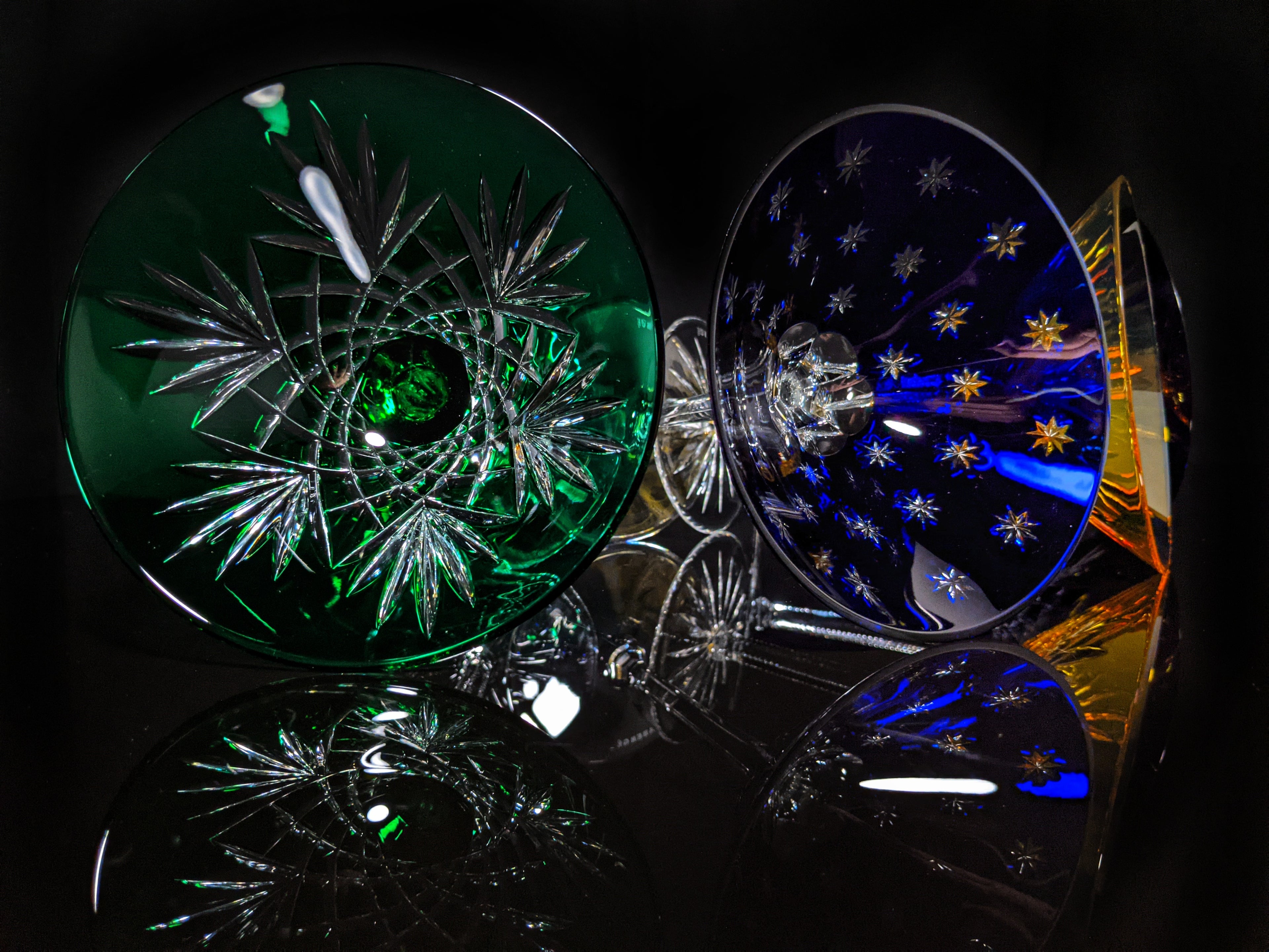 Faberge Martini Crystal Colored Glasses