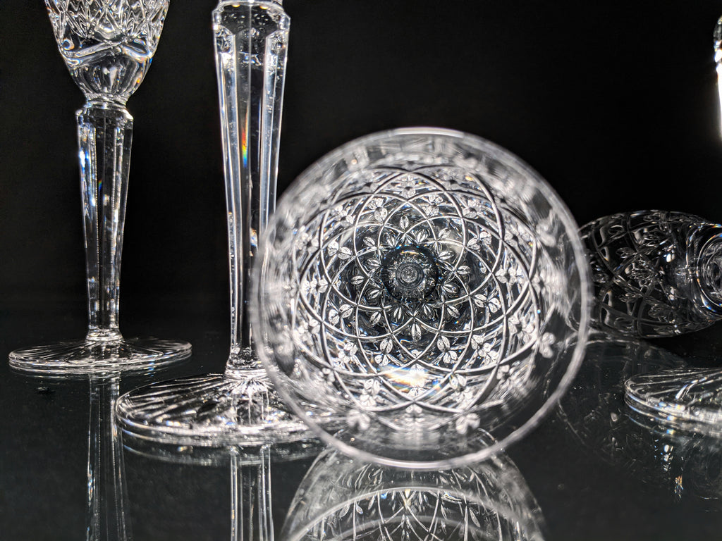 Faberge Clear Crystal Flutes