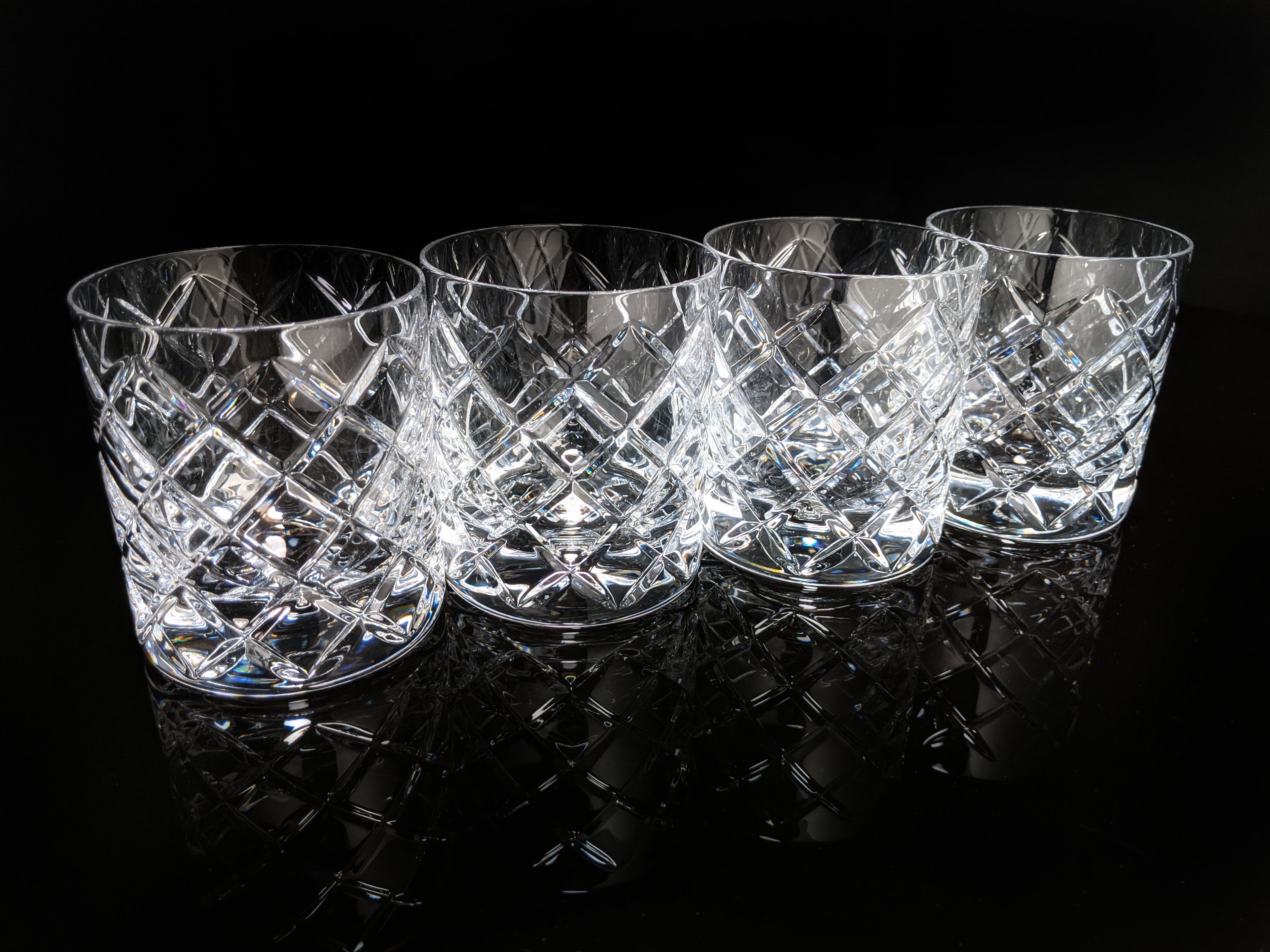 Faberge Oberon Crystal  Old Fashion Glasses